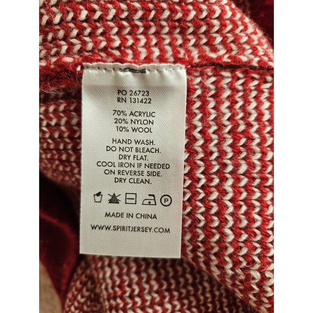 NWOT Spirit Jersey Women's New York Red Ivory LS Knit Sweater & Shorts Set, Med. - Picture 8 of 12